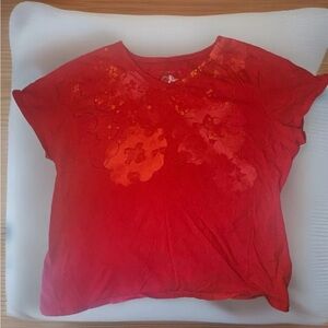 Just My Size JMS T-Shirt Womens 3x 22w-24w Relaxed Fit Red Short Sleeve